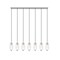 Z-Lite Arden Linear Chandelier, 7-Light, 4.75 In.W x 54 In.L x 12 In.H, Brushed Nickel/Clear 651P-7L-BN - alternate 1